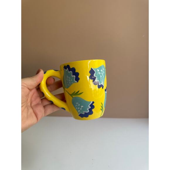 Kimberly Hodges Artsy Yellow Floral Coffee Tea Mug | Eclectic Funky Boho Cute - Picture 2 of 5